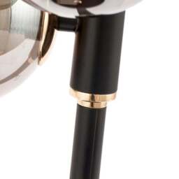 Blair Smoke Glass Ball and Black Metal Table Lamp - thumbnail 4