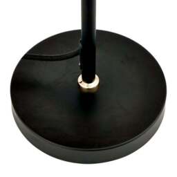 Blair Smoke Glass Ball and Black Metal Table Lamp - thumbnail 5