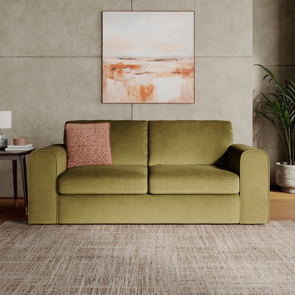 Abel Matte Velvet 3 Seater Sofa - image 1