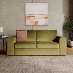 Abel Matte Velvet 3 Seater Sofa - thumbnail 1