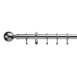 Ashton Fixed Metal Eyelet Curtain Pole - thumbnail 1