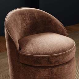 Estelle Luxe Chenille Swivel Storage Stool - thumbnail 3