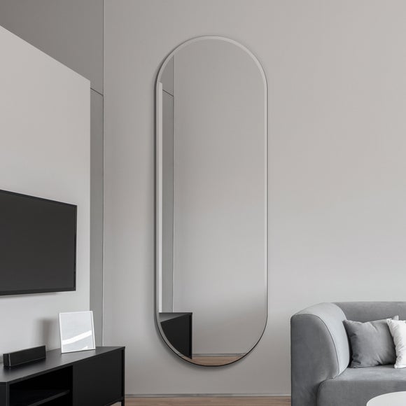 Lacuna Frameless Oval Full Length Wall Mirror - image 1