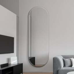 Lacuna Frameless Oval Full Length Wall Mirror - thumbnail 1