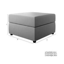 Square Opulent Velvet Storage Footstool - thumbnail 3