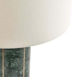 Venetia Green Marble and Gold Tall Table Lamp - thumbnail 4
