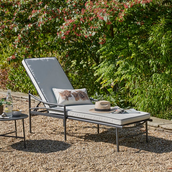 Dunelm Shop Dunelm Padded Sun Loungers Chair Lounger Zero Gravity