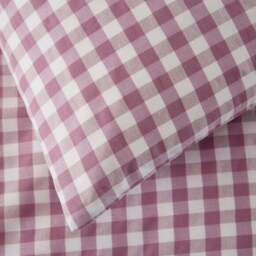 Portloe Gingham Woven 100% Cotton Standard Pillowcase Pair - thumbnail 4