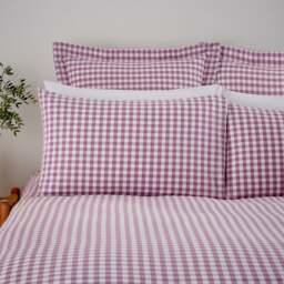 Portloe Gingham Woven 100% Cotton Standard Pillowcase Pair - thumbnail 1