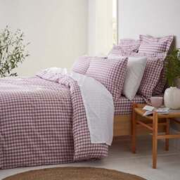 Portloe Gingham Woven 100% Cotton Standard Pillowcase Pair - thumbnail 5