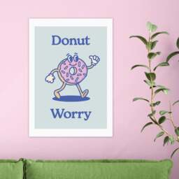 East End Prints Donut Worry Print - thumbnail 1