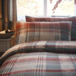 Dreams & Drapes Lodge Connolly Check 100% Brushed Cotton Duvet Cover & Pillowcase Set - thumbnail 2