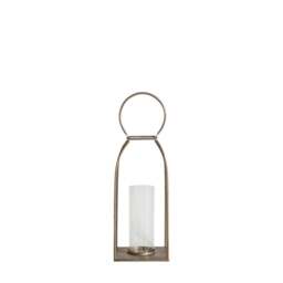 Cedar & Sage Alcora Antique Gold Lantern Candle Holder - thumbnail 1