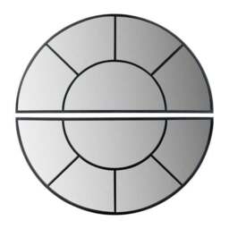 Metal Half Moon Set of 2 Wall Mirrors - thumbnail 2