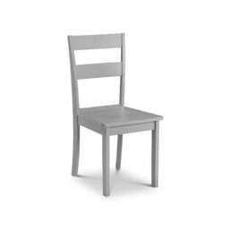 Kobe 4 Seater Rectangular Small Dining Table with 4 Chairs, Grey - thumbnail 4