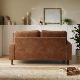 Beatrice Relaxed Faux Leather 2 Seater Sofa - thumbnail 2