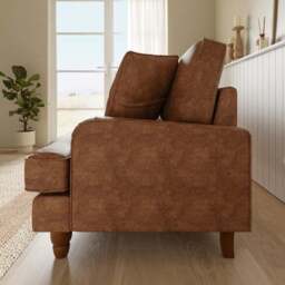 Beatrice Relaxed Faux Leather 2 Seater Sofa - thumbnail 3