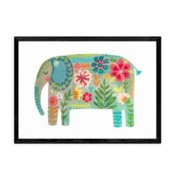 East End Prints Floral Elephant by Darcie Olley Print - thumbnail 2