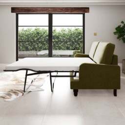 Beatrice Matte Velvet 3 Seater Double Sofa Bed - thumbnail 5