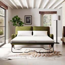 Beatrice Matte Velvet 3 Seater Double Sofa Bed - thumbnail 4