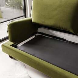 Beatrice Matte Velvet 3 Seater Double Sofa Bed - thumbnail 6