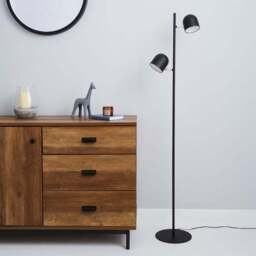 Harme 2 Light Black Touch Dimmable Floor Lamp - thumbnail 2