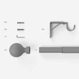 Ashton Extendable Metal Eyelet Curtain Pole - thumbnail 2