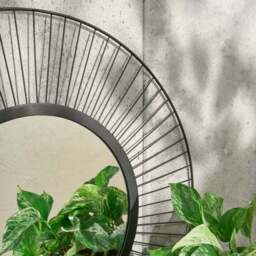 Elements Wire Round Indoor Outdoor Wall Mirror - thumbnail 3