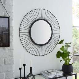 Elements Wire Round Indoor Outdoor Wall Mirror - thumbnail 2