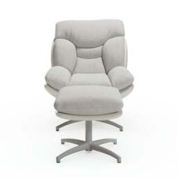 Oren Chenille Swivel Chair and Footstool - thumbnail 6