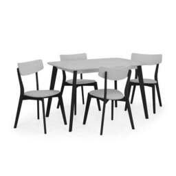 Casa 4 Seater Rectangular Dining Table, Grey and Black - thumbnail 6