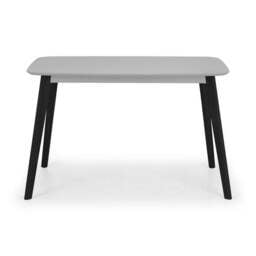 Casa 4 Seater Rectangular Dining Table, Grey and Black - thumbnail 4