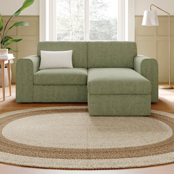 Abel Vintage Soft Chenille Reversible Corner Chaise Sofa - image 1