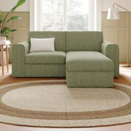 Abel Vintage Soft Chenille Reversible Corner Chaise Sofa - thumbnail 1