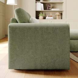Abel Vintage Soft Chenille Reversible Corner Chaise Sofa - thumbnail 3