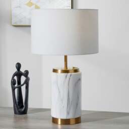 Carrara Marble Table Lamp - thumbnail 1