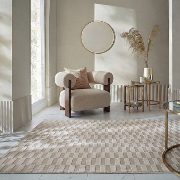 Mira Checkerboard Washable Rug - image 1