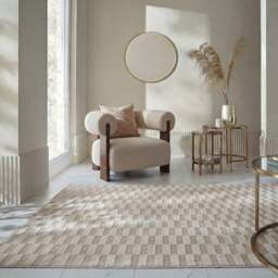 Mira Checkerboard Washable Rug - thumbnail 1