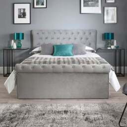 Chesterfield Ottoman Bed Frame, Velvet - thumbnail 3