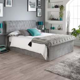 Chesterfield Ottoman Bed Frame, Velvet - thumbnail 1