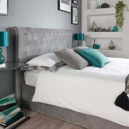 Chesterfield Ottoman Bed Frame, Velvet - thumbnail 4