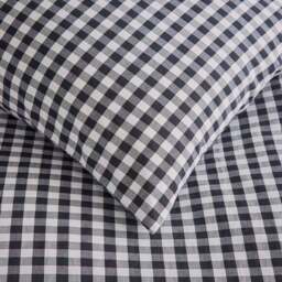 Portloe Gingham Woven 100% Cotton Fitted Sheet - thumbnail 3
