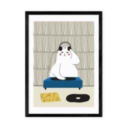 East End Prints Disco Cat by Seekprint Print - thumbnail 2