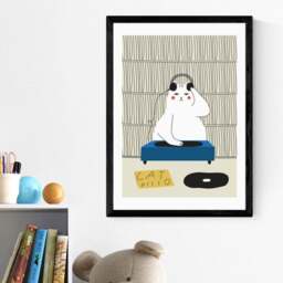 East End Prints Disco Cat by Seekprint Print - thumbnail 1