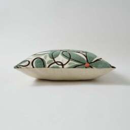 Crewel Work Floral Square Cushion - thumbnail 3