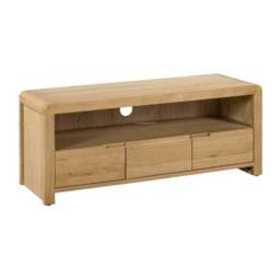 "Curve TV Unit, Oak for TVs up to 50""" - thumbnail 5