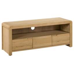"Curve TV Unit, Oak for TVs up to 50""" - thumbnail 1