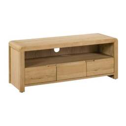 "Curve TV Unit, Oak for TVs up to 50""" - thumbnail 2