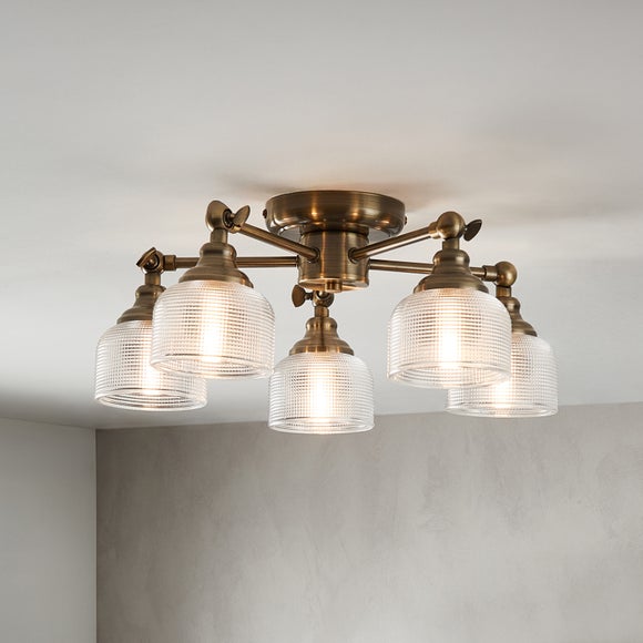 Amesbury Industrial 5 Light Adjustable Semi Flush Ceiling Light - image 1