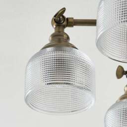 Amesbury Industrial 5 Light Adjustable Semi Flush Ceiling Light - thumbnail 3